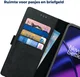 Rosso Deluxe OnePlus 11 Hoesje Echt Leer Book Case Zwart afbeelding 4