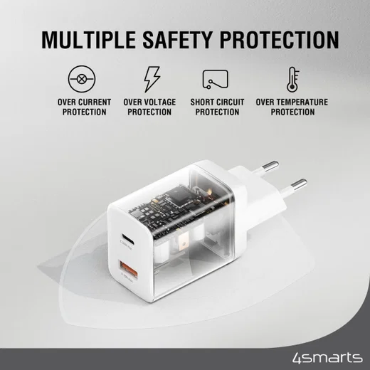 4smarts USB/USB-C Snellader 30W Power Delivery en Quick Charge Wit afbeelding 5
