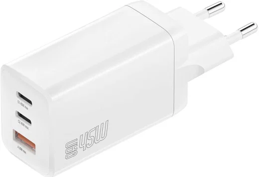 4smarts PD Plug Trio GaN Snellader 45W Fast Charge Adapter Wit afbeelding 1