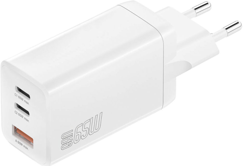 4smarts PD Plug Trio GaN Snellader 65W Fast Charge Adapter Wit afbeelding 1