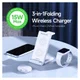 Duzzona 3-in-1 Draadloze Oplader 15W Telefoon/Oortjes/Apple Watch Wit afbeelding 4