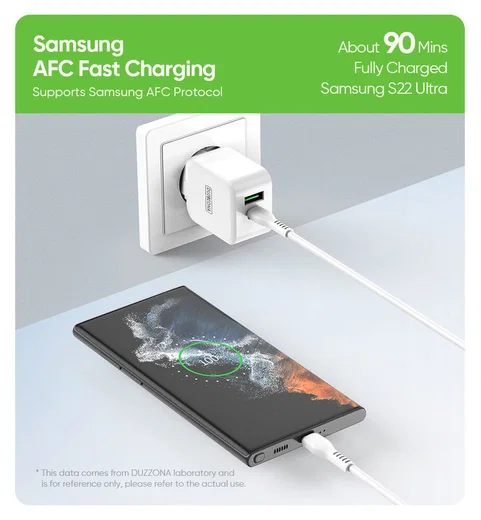 Duzzona GaN Snellader 30W met Power Delivery en Quick Charge Wit afbeelding 10
