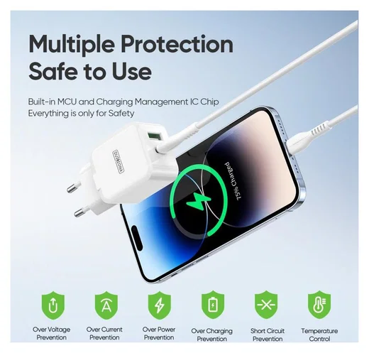 Duzzona GaN Snellader 30W met Power Delivery en Quick Charge Wit afbeelding 5