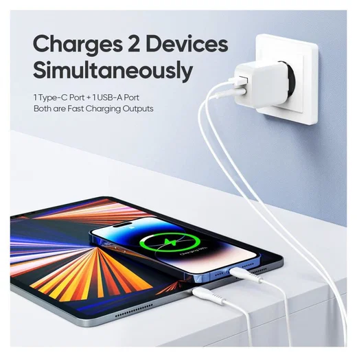 Duzzona GaN Snellader 30W met Power Delivery en Quick Charge Wit afbeelding 3