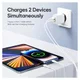 Duzzona GaN Snellader 30W met Power Delivery en Quick Charge Wit afbeelding 3
