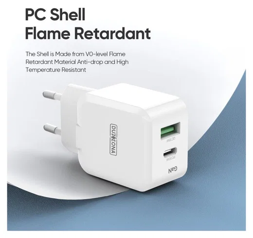 Duzzona GaN Snellader 30W met Power Delivery en Quick Charge Wit afbeelding 11