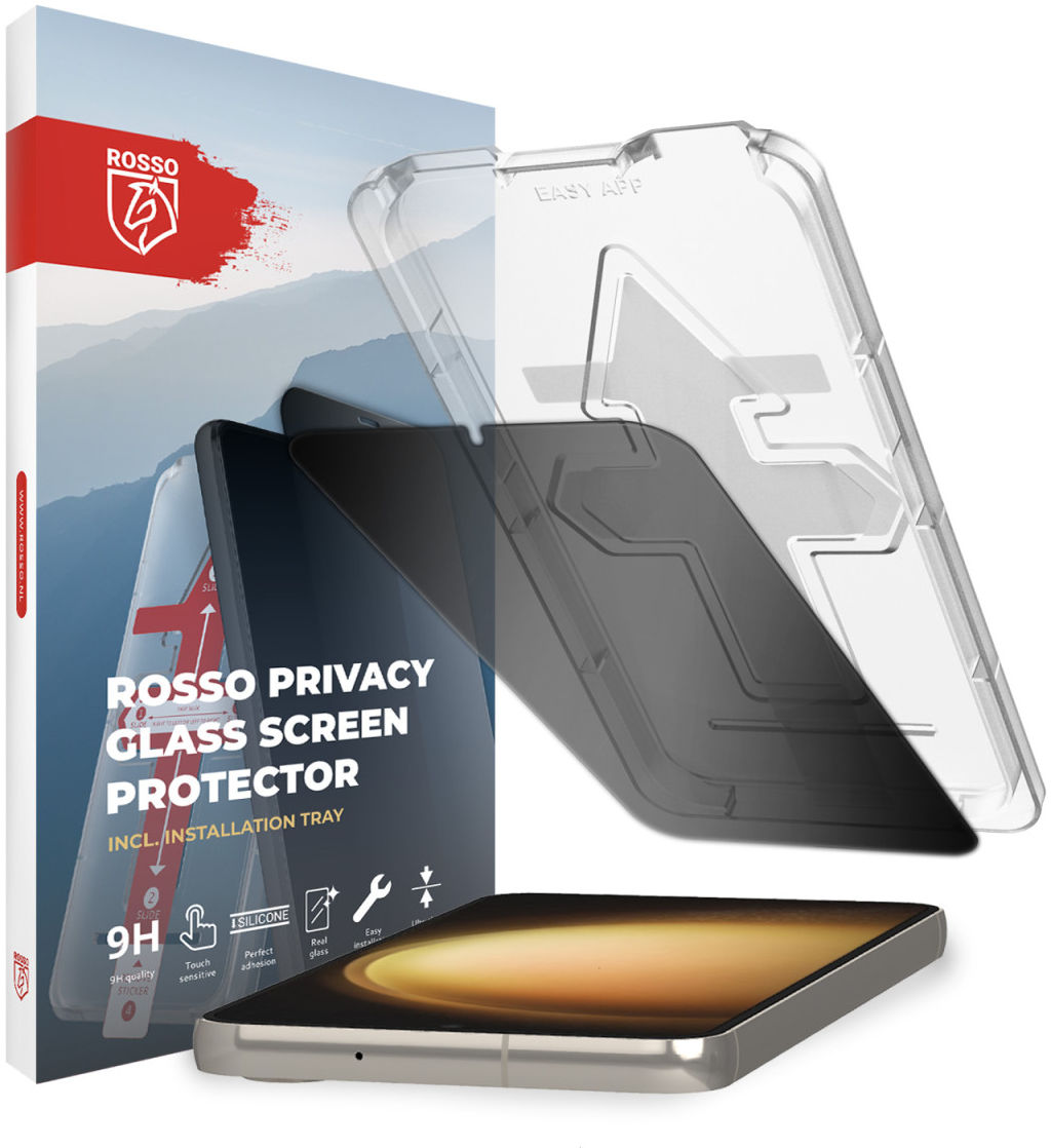 Rosso Samsung Galaxy S23 Plus Privacy Glass met Installatietray afbeelding 1