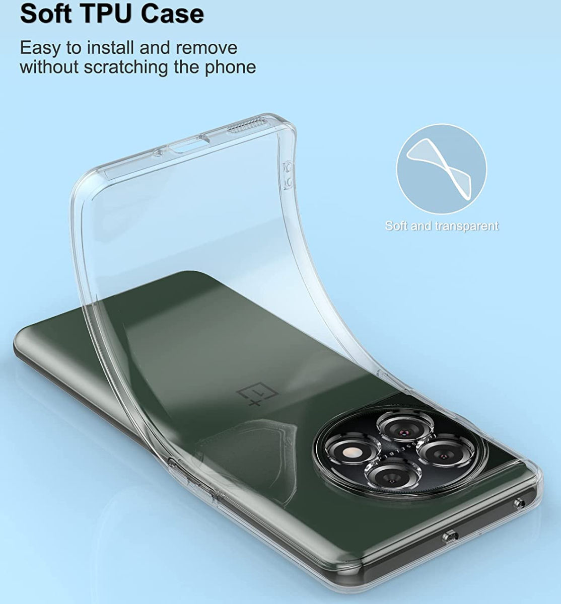 OnePlus 11 Hoesje Dun TPU Back Cover Transparant afbeelding 3