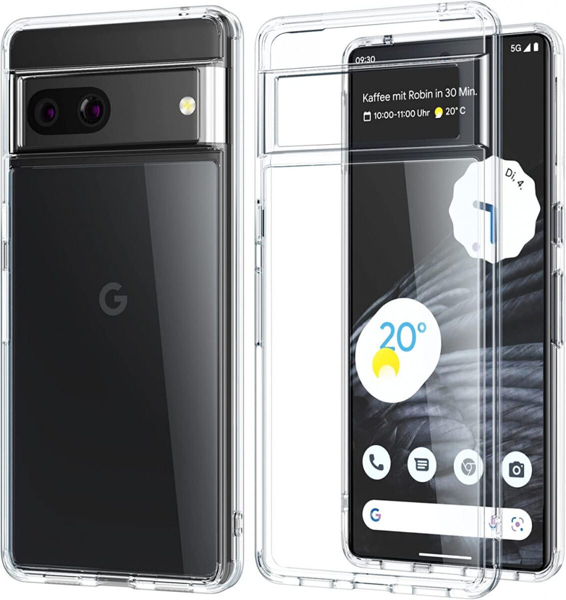 Google Pixel 7a Hoesje Dun TPU Back Cover Transparant afbeelding 1