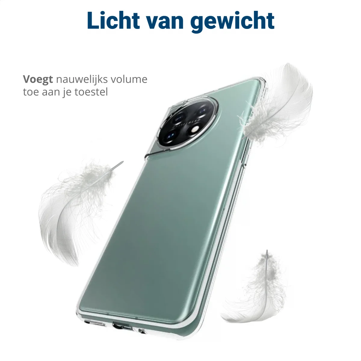 OnePlus 11 Hoesje Schokbestendig en Dun TPU Back Cover Transparant afbeelding 6
