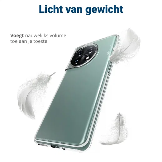 OnePlus 11 Hoesje Schokbestendig en Dun TPU Back Cover Transparant afbeelding 6