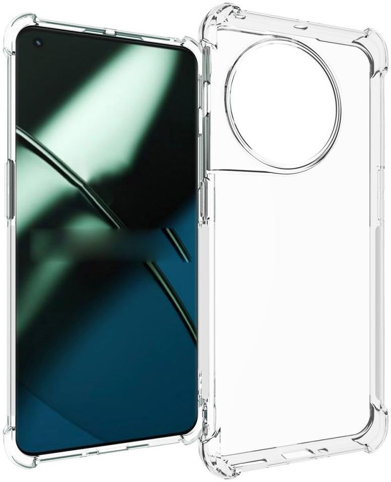 OnePlus 11 Hoesje Schokbestendig en Dun TPU Back Cover Transparant afbeelding 1