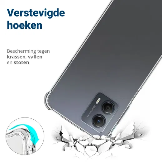 Motorola Moto G53 Hoesje Schokbestendig en Dun TPU Transparant afbeelding 2