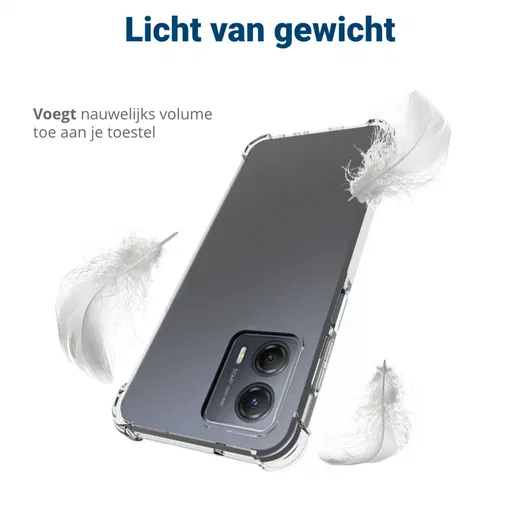 Motorola Moto G53 Hoesje Schokbestendig en Dun TPU Transparant afbeelding 6