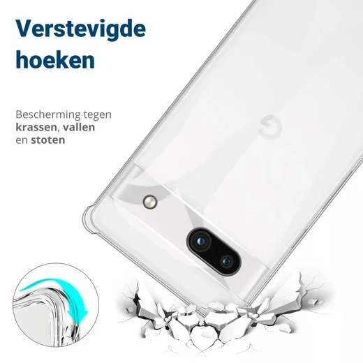 Google Pixel 7a Hoesje Schokbestendig en Dun TPU Transparant afbeelding 5