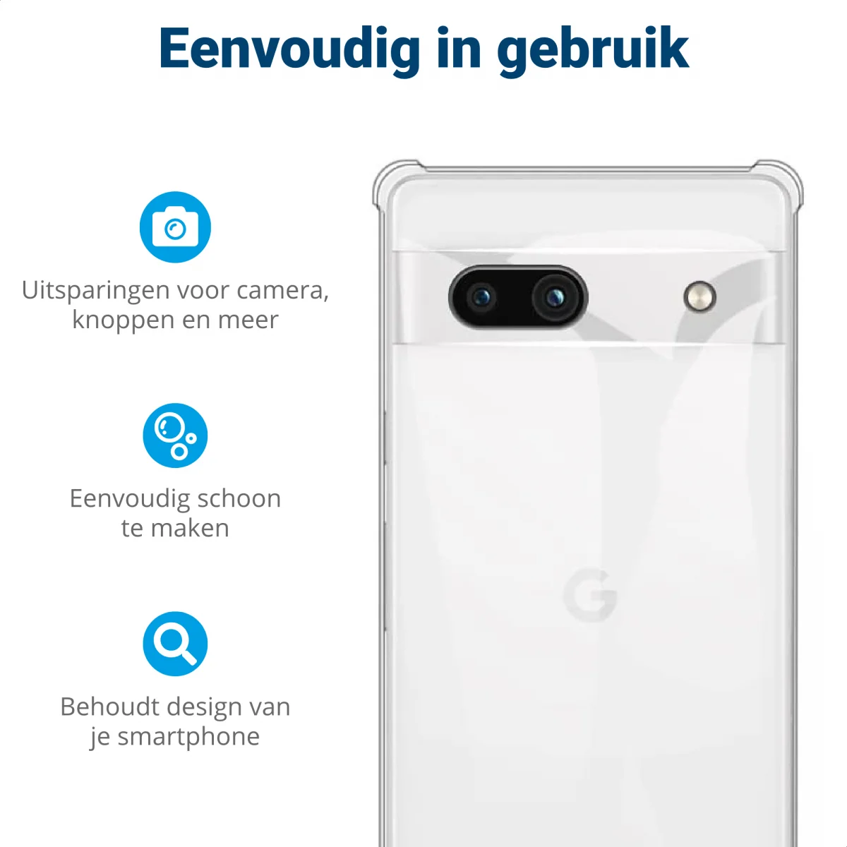 Google Pixel 7a Hoesje Schokbestendig en Dun TPU Transparant afbeelding 6