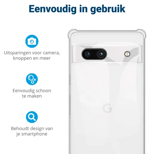 Google Pixel 7a Hoesje Schokbestendig en Dun TPU Transparant afbeelding 6