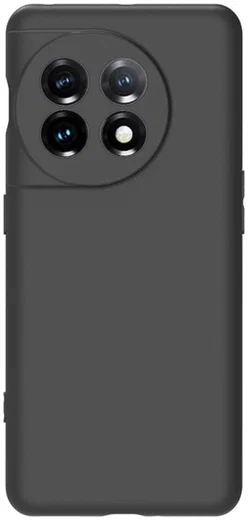 OnePlus 11 Hoesje Dun TPU Matte Back Cover Zwart afbeelding 2