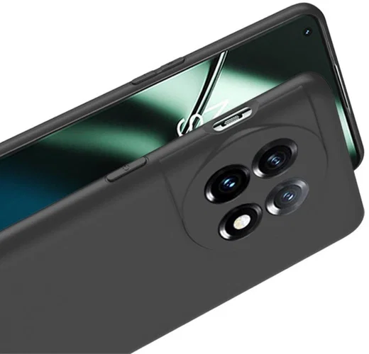 OnePlus 11 Hoesje Dun TPU Matte Back Cover Zwart afbeelding 3