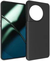 OnePlus 11 Hoesje Dun TPU Matte Back Cover Zwart afbeelding