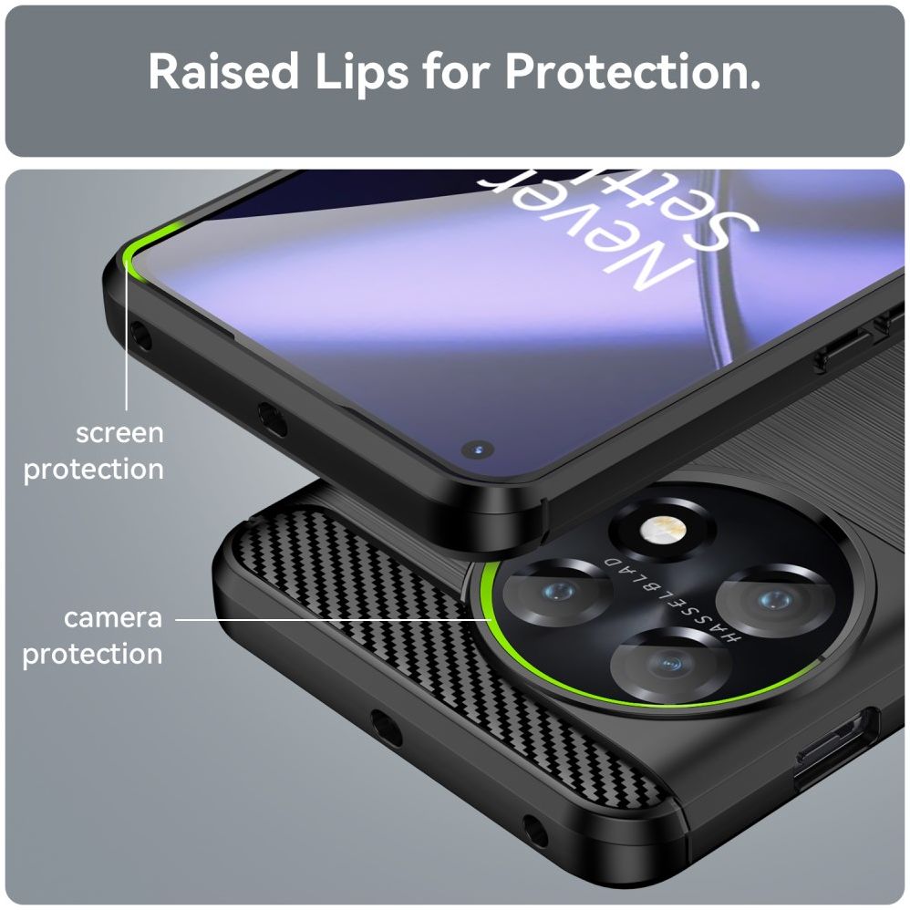 OnePlus 11 Hoesje Geborsteld TPU Flexibele Back Cover Zwart afbeelding 6