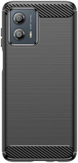 Motorola Moto G53 Hoesje Geborsteld TPU Flexibele Back Cover Zwart afbeelding 2