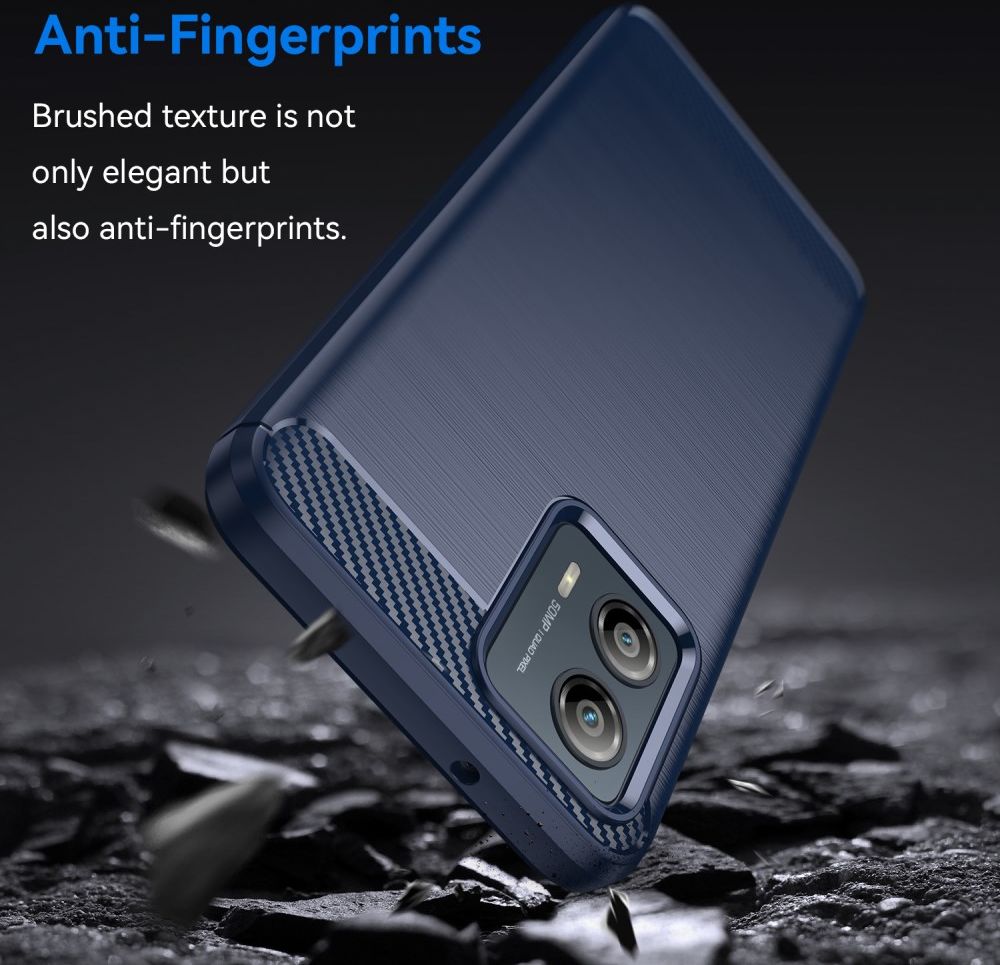 Motorola Moto G53 Hoesje Geborsteld TPU Flexibele Back Cover Blauw afbeelding 4