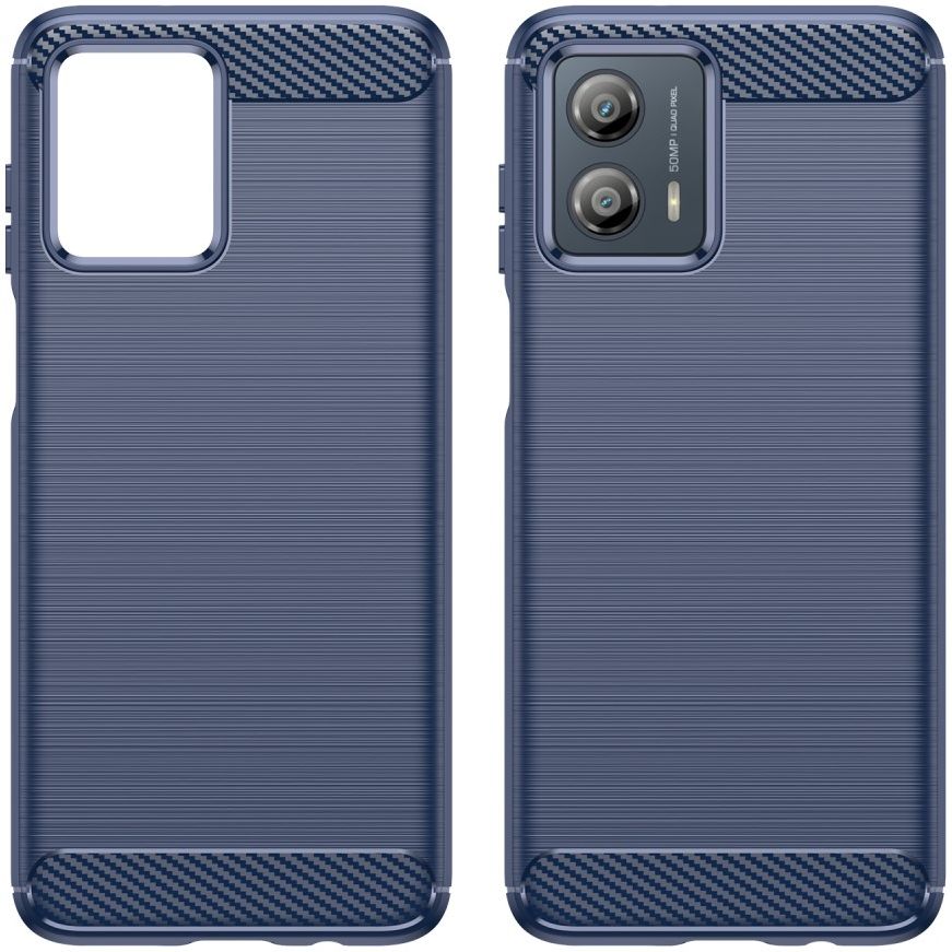 Motorola Moto G53 Hoesje Geborsteld TPU Flexibele Back Cover Blauw afbeelding 9