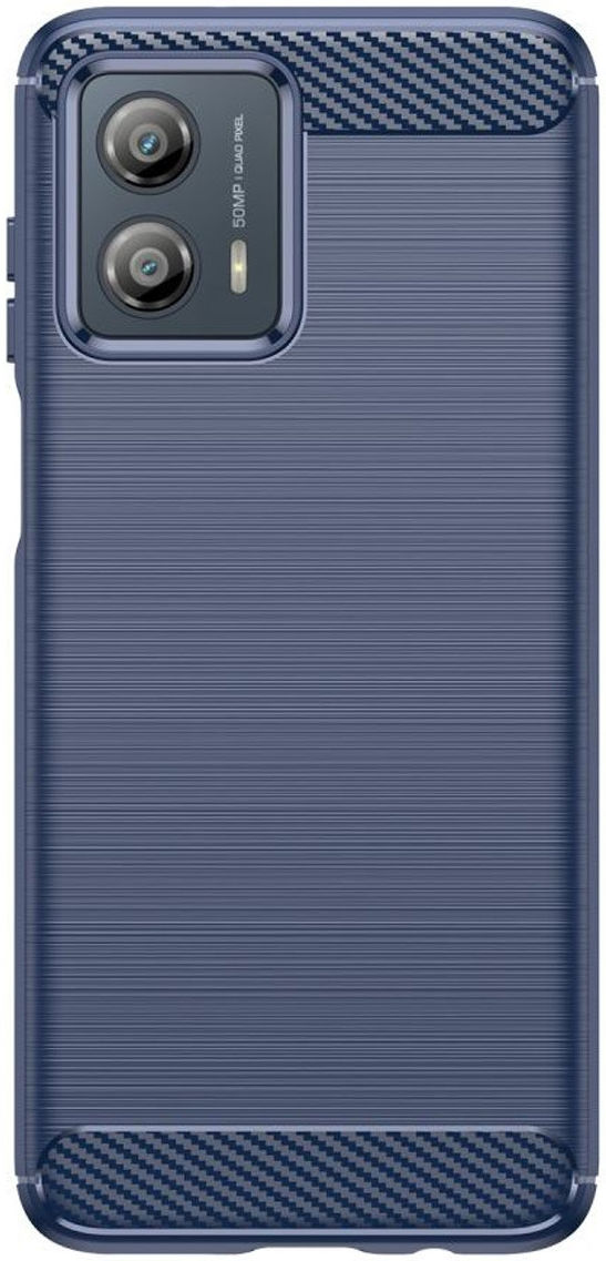 Motorola Moto G53 Hoesje Geborsteld TPU Flexibele Back Cover Blauw afbeelding 2