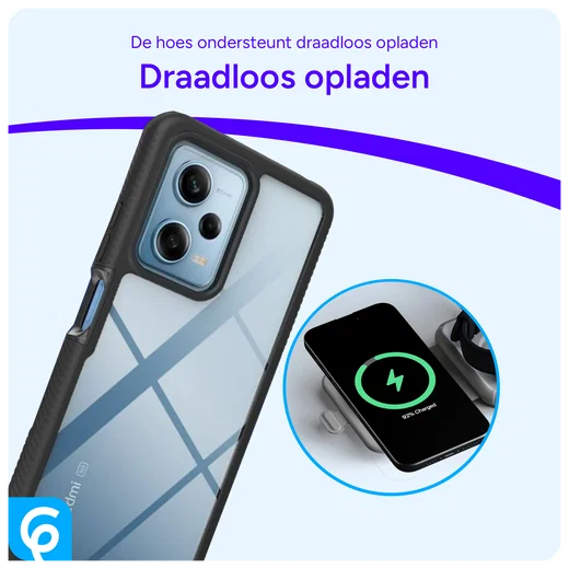 Xiaomi Redmi Note 12 Pro 5G / Poco X5 Pro Hoesje Full Protect 360° Zwart afbeelding 5