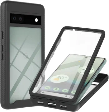 Google Pixel 7a Hoesje Full Protect 360° Cover Hybride Zwart