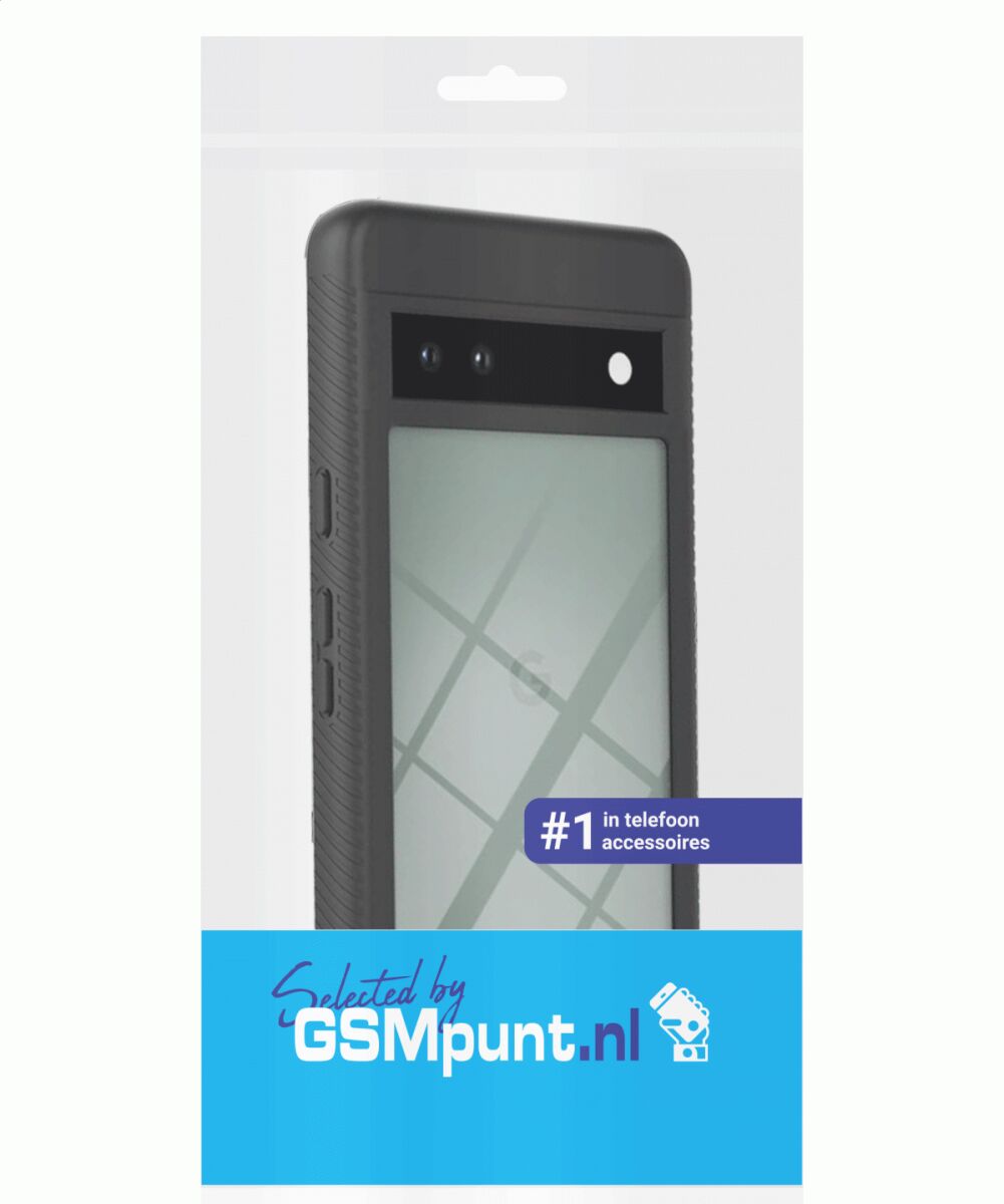 Google Pixel 7a Hoesje Full Protect 360° Cover Hybride Zwart afbeelding 6