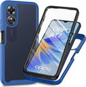 Oppo A17 Hoesje Full Protect 360° Cover Hybride Blauw