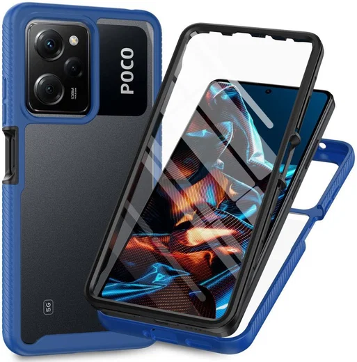 Xiaomi Redmi Note 12 Pro 5G / Poco X5 Pro Hoesje Full Protect 360° Blauw afbeelding 1
