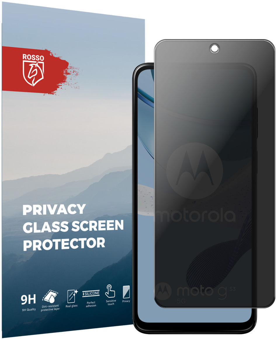 Rosso Motorola Moto G53 9H Tempered Glass Screen Protector Privacy afbeelding 1