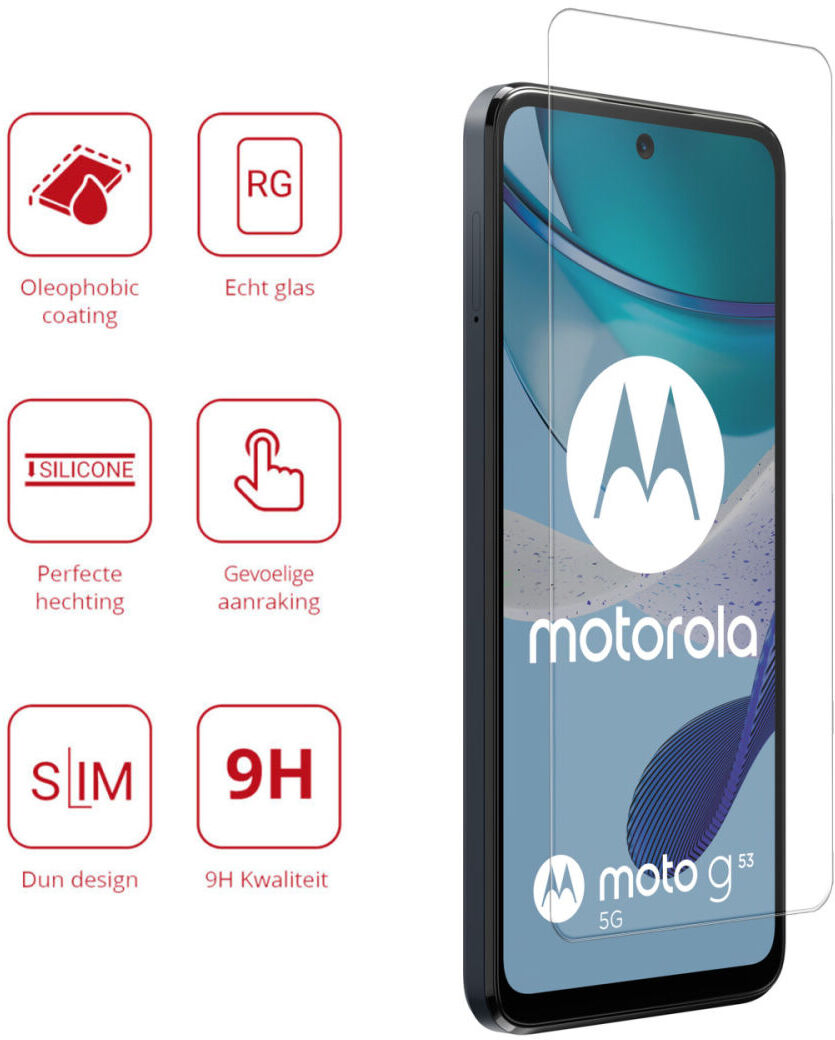 Rosso Motorola Moto G53 9H Tempered Glass Screen Protector afbeelding 2