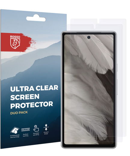 Rosso Google Pixel 7a Screen Protector Ultra Clear Duo Pack afbeelding 8