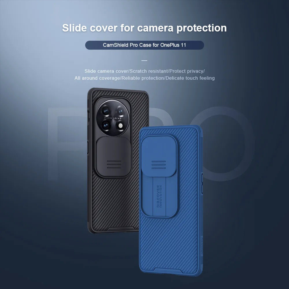 Nillkin CamShield OnePlus 11 Hoesje met Camera Slider Back Cover Zwart afbeelding 12