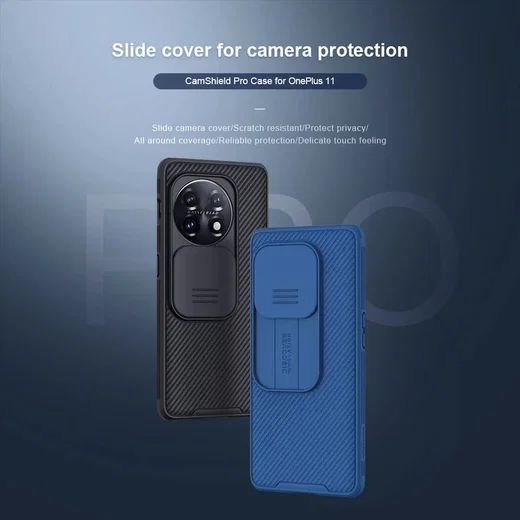 Nillkin CamShield OnePlus 11 Hoesje met Camera Slider Back Cover Zwart afbeelding 12