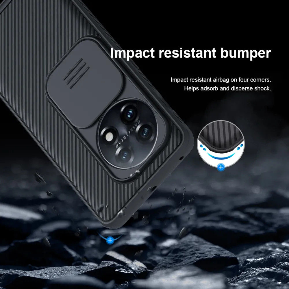 Nillkin CamShield OnePlus 11 Hoesje met Camera Slider Back Cover Zwart afbeelding 5