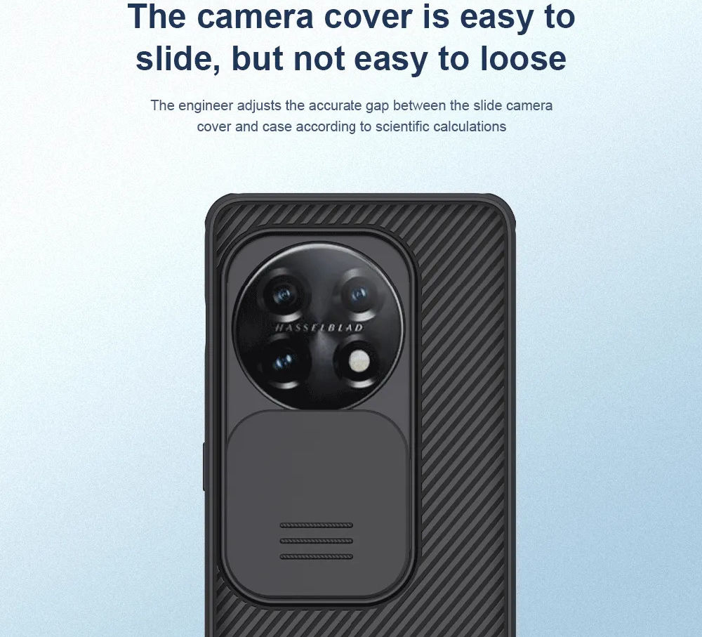 Nillkin CamShield OnePlus 11 Hoesje met Camera Slider Back Cover Blauw afbeelding 6