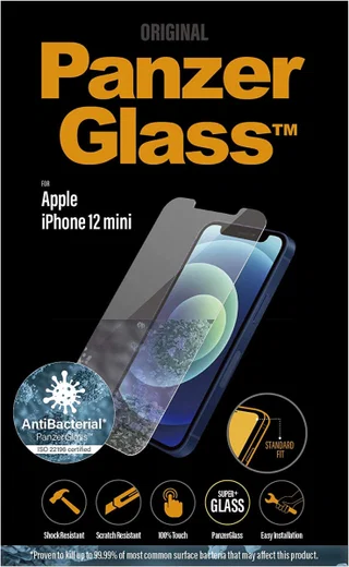 PanzerGlass Apple iPhone 12 Mini Screen Protector Antibacterieel Glas afbeelding 3