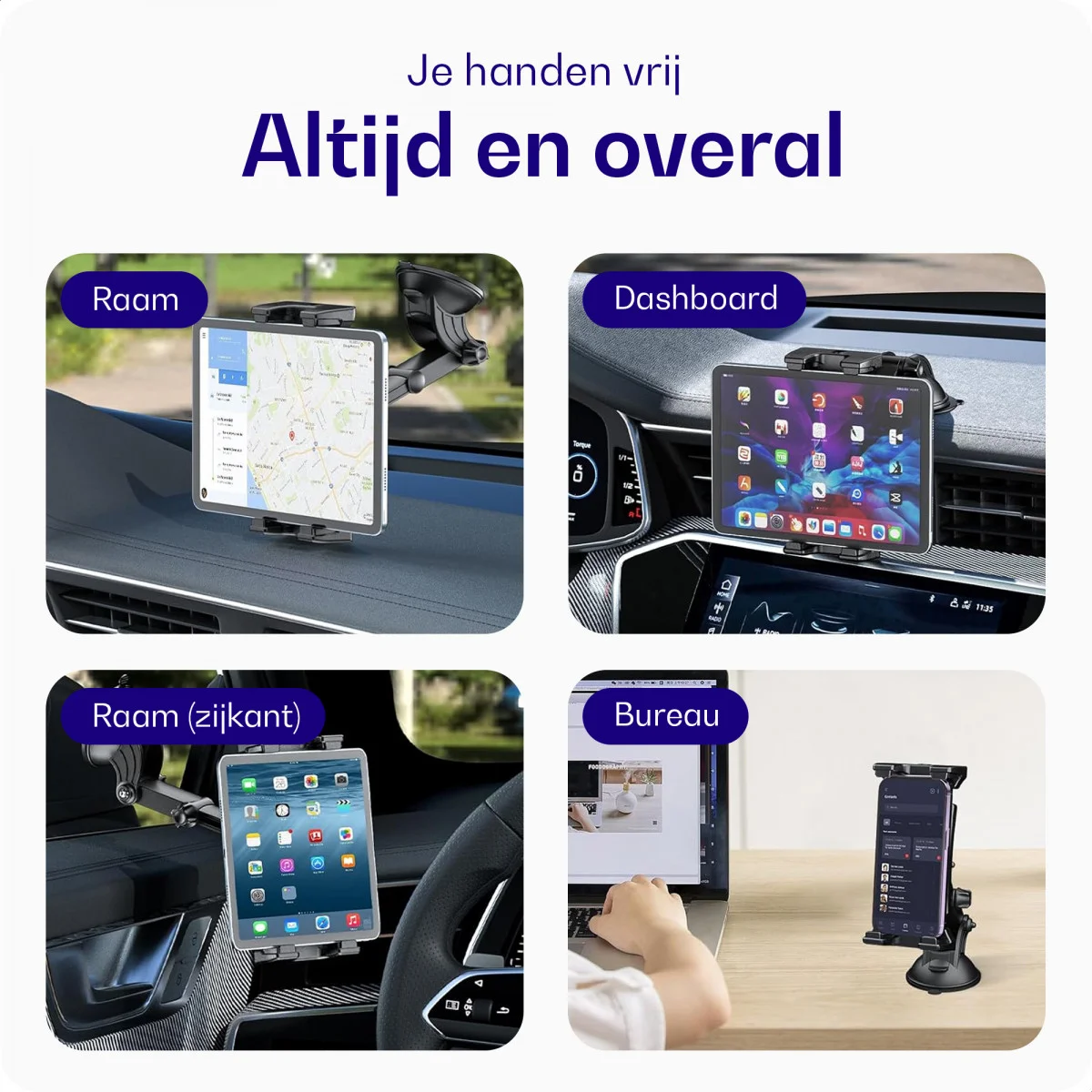 Buddi TabWay Houder voor Tablet / iPad Auto Dashboard/Raam met Zuignap afbeelding 5
