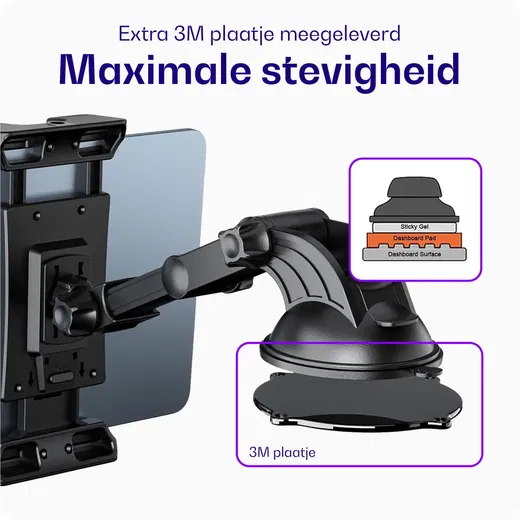 Buddi TabWay Houder voor Tablet / iPad Auto Dashboard/Raam met Zuignap afbeelding 2