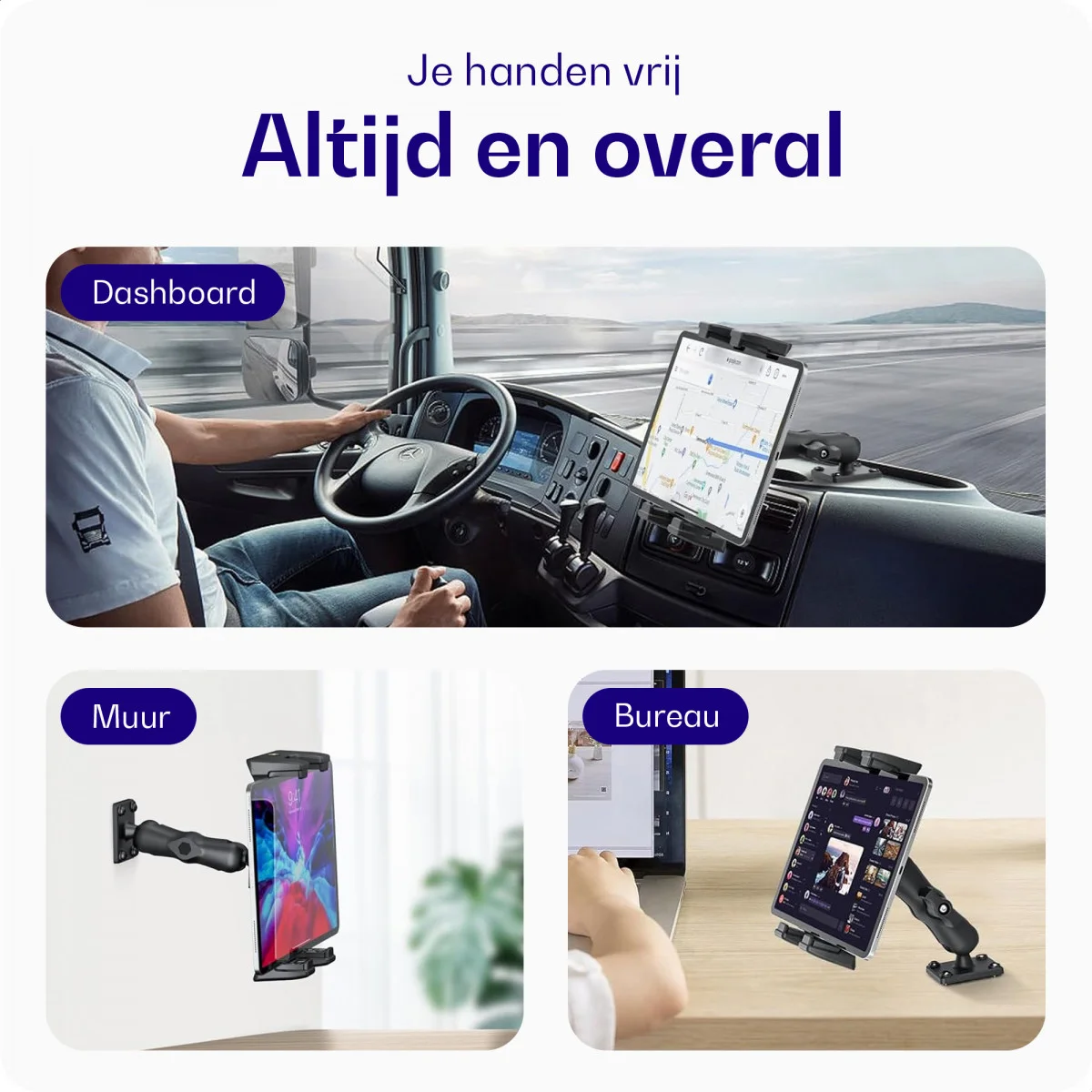 Buddi Tab Houder voor Tablet / Smartphone Muur met Schroefbevestiging afbeelding 4