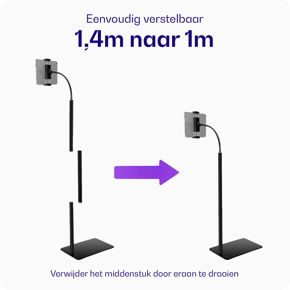 Buddi Tab Houder voor Tablet / iPad / Smartphone Statief Lessenaar afbeelding 4
