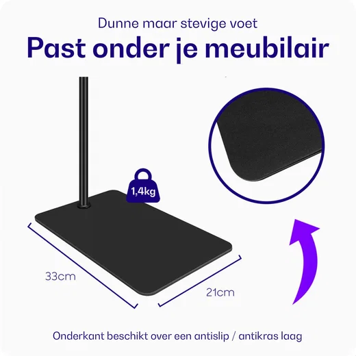 Buddi Tab Houder voor Tablet / Smartphone Muur met Schroefbevestiging