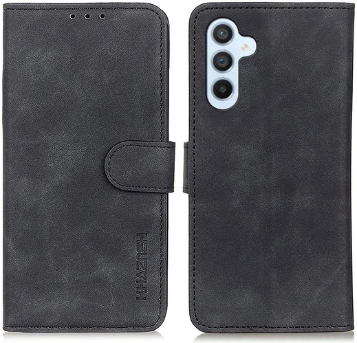 KHAZNEH Samsung Galaxy A34 Hoesje Retro Wallet Book Case Zwart afbeelding 9