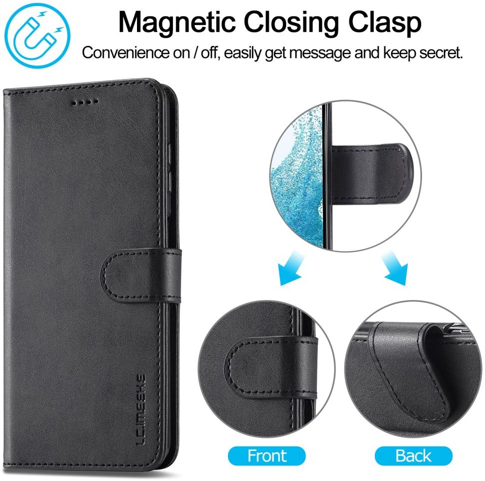LC.IMEEKE Samsung Galaxy A54 Hoesje Portemonnee Book Case Zwart afbeelding 6
