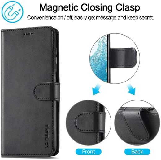 LC.IMEEKE Samsung Galaxy A54 Hoesje Portemonnee Book Case Zwart afbeelding 6